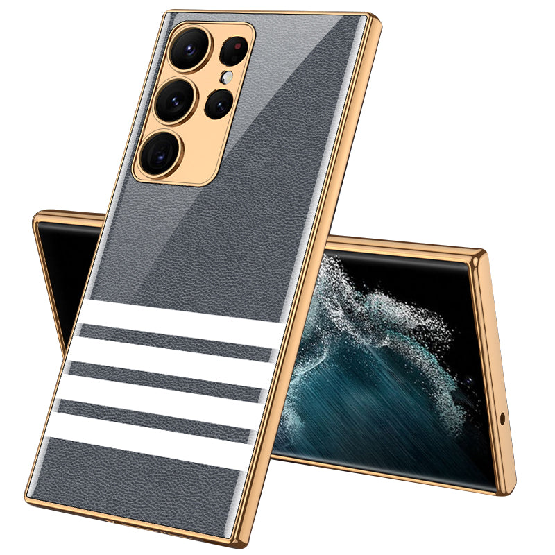 GKK For Samsung Galaxy S23 Ultra Tempered Glass Phone Case TPU PC Anti-Scratch Pattern Printing Electroplated Cover GKK For Samsung Galaxy S23 Ultra Tempered Glass Phone Case TPU PC Anti-Scratch Pattern Printing Electroplated Cover